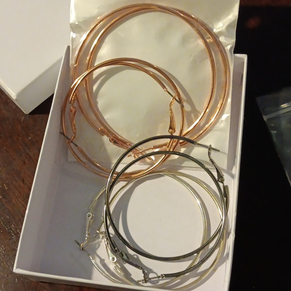 Hoop Earrings Set Of 4